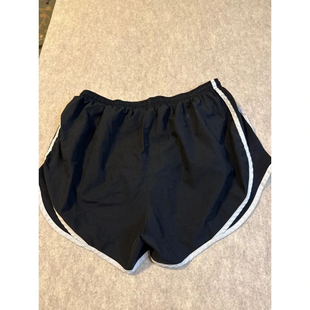 Nike Dri-FIT Tempo Running Shorts Black White Mesh Trim 716453-010 Womens Large